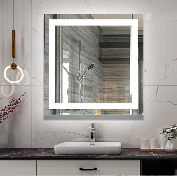 磨砂內(nèi)發(fā)光方形浴室鏡